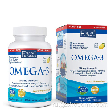 Омега -3 Softgels Высокая активность рыбий жира